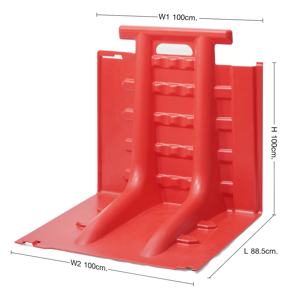 แผงกันน้ำ ABS DELTON 100X88.5X100 ซม. สีแดง_6